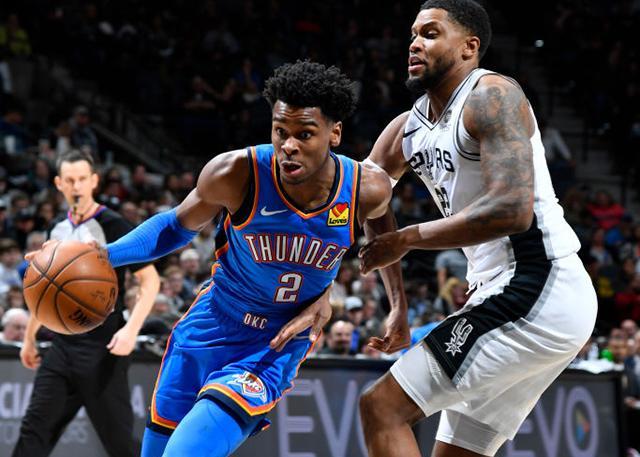  亚历山大30+10雷霆屠公牛  